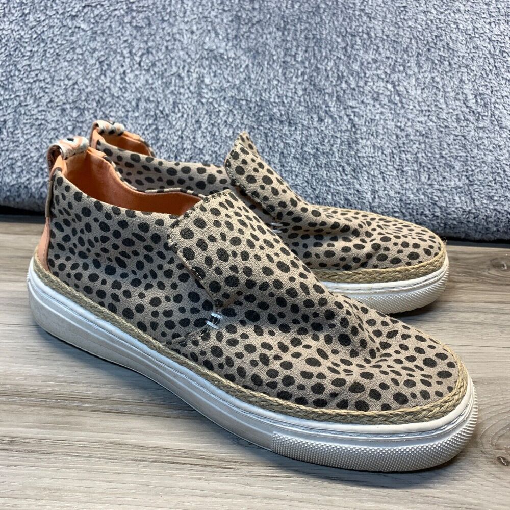 Hey Dude Peyton Cheetah Beige Womens Size 10 Slip On Shoes